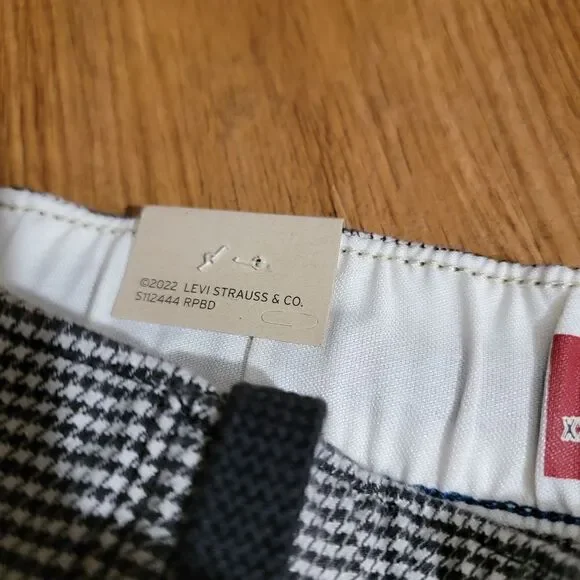 Levi's Premium XX Chino EZ Taper III Pants Trousers Black Grey Pattern Cotton S